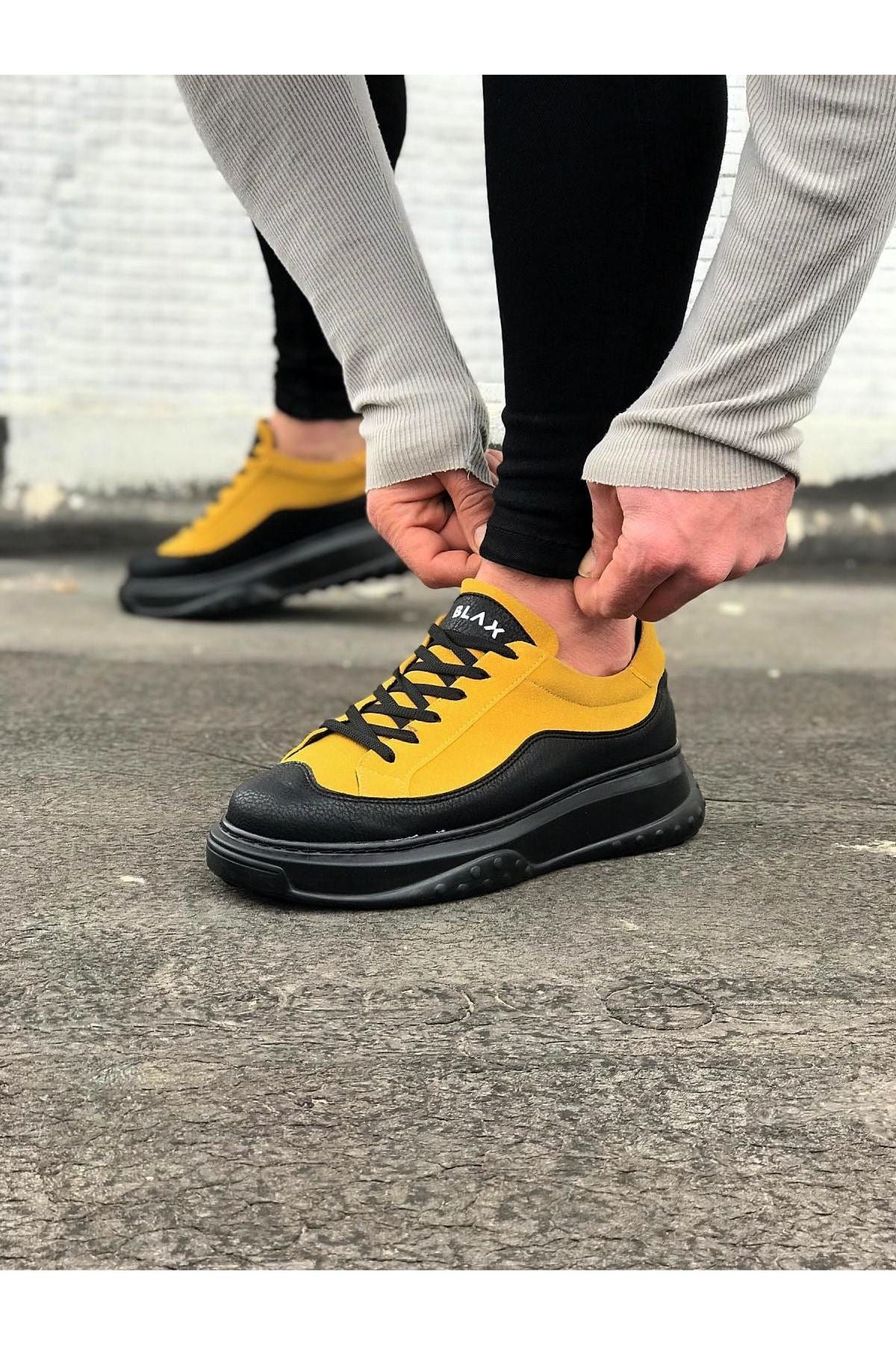 WG507 Charcoal Yellow Men's Shoes - STREETMODE™
