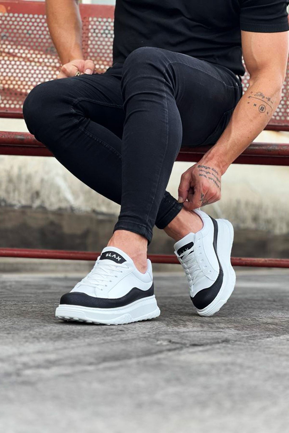 WG507 White Black White Men's Sneakers Shoes - STREETMODE™