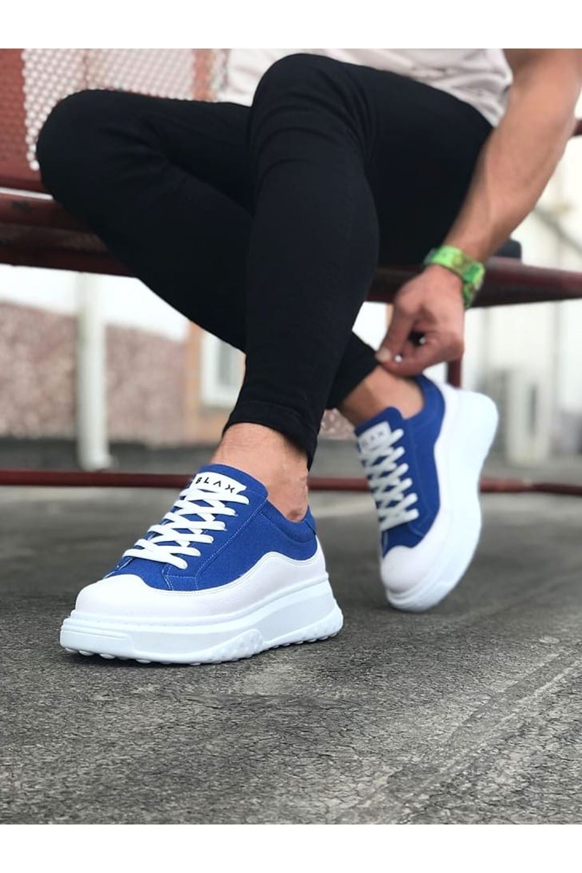 WG507 White Blue Men's Shoes - STREETMODE™