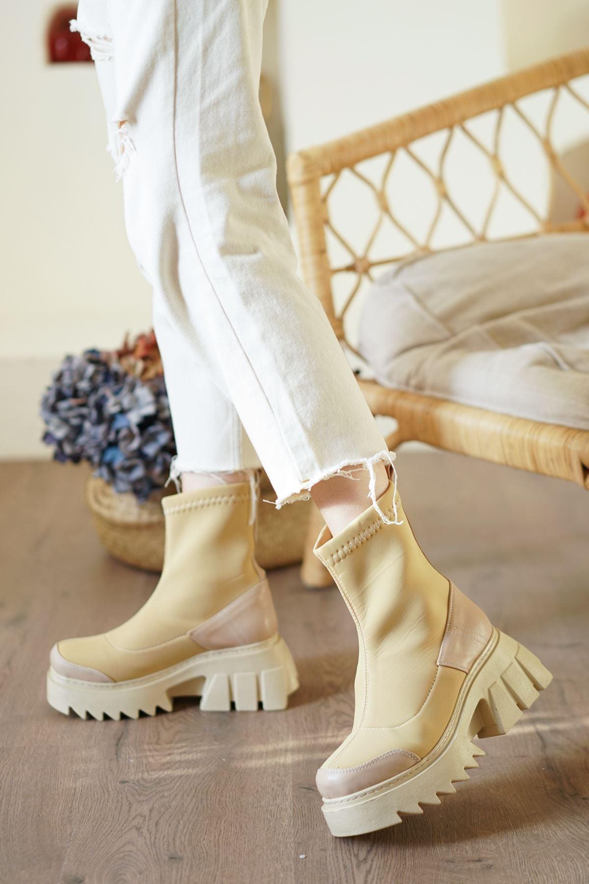 Women's Angelica Mink Leather Boots - STREETMODE™ DE