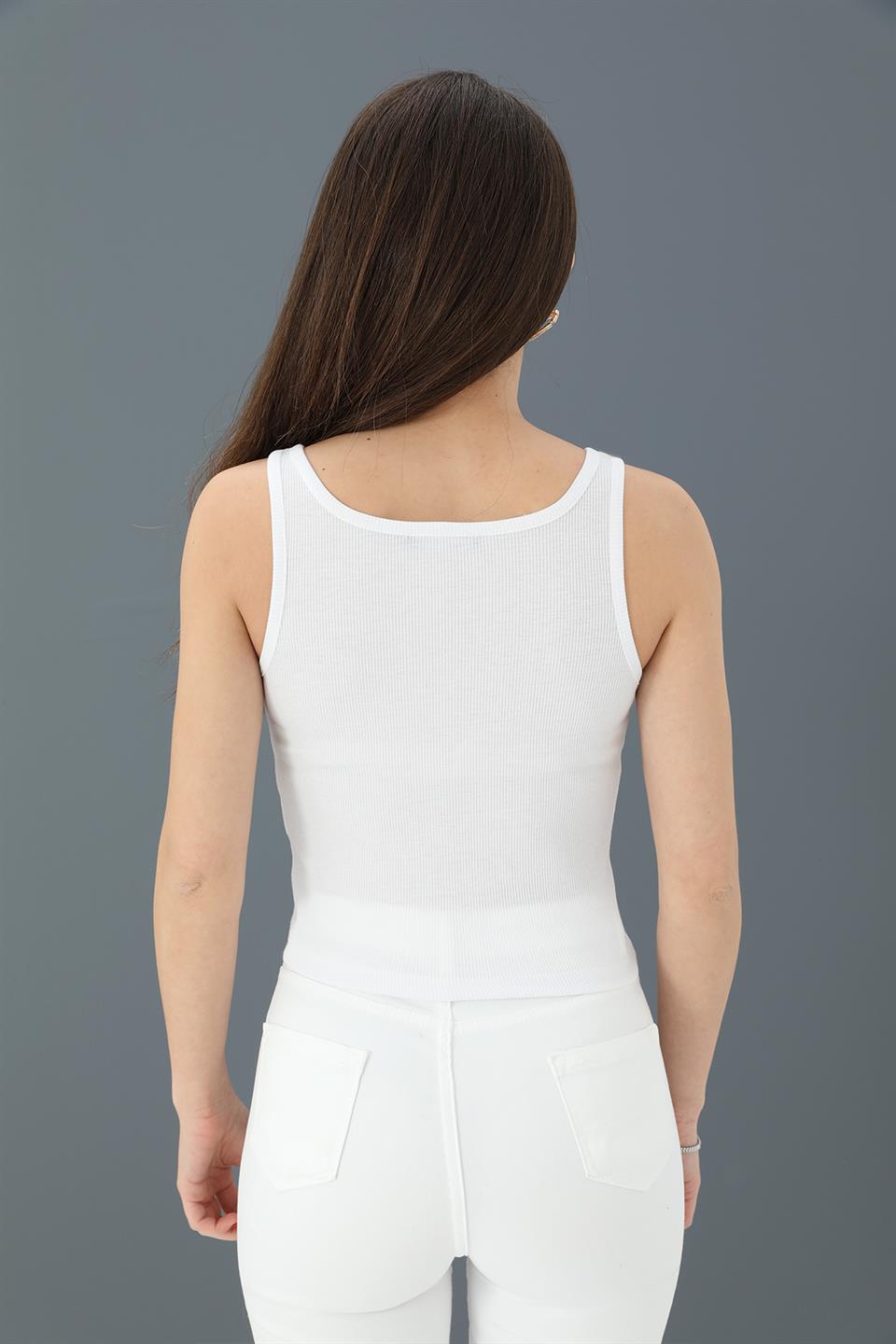 Women's Athlete Front Gathered Crop - White - STREETMODE™