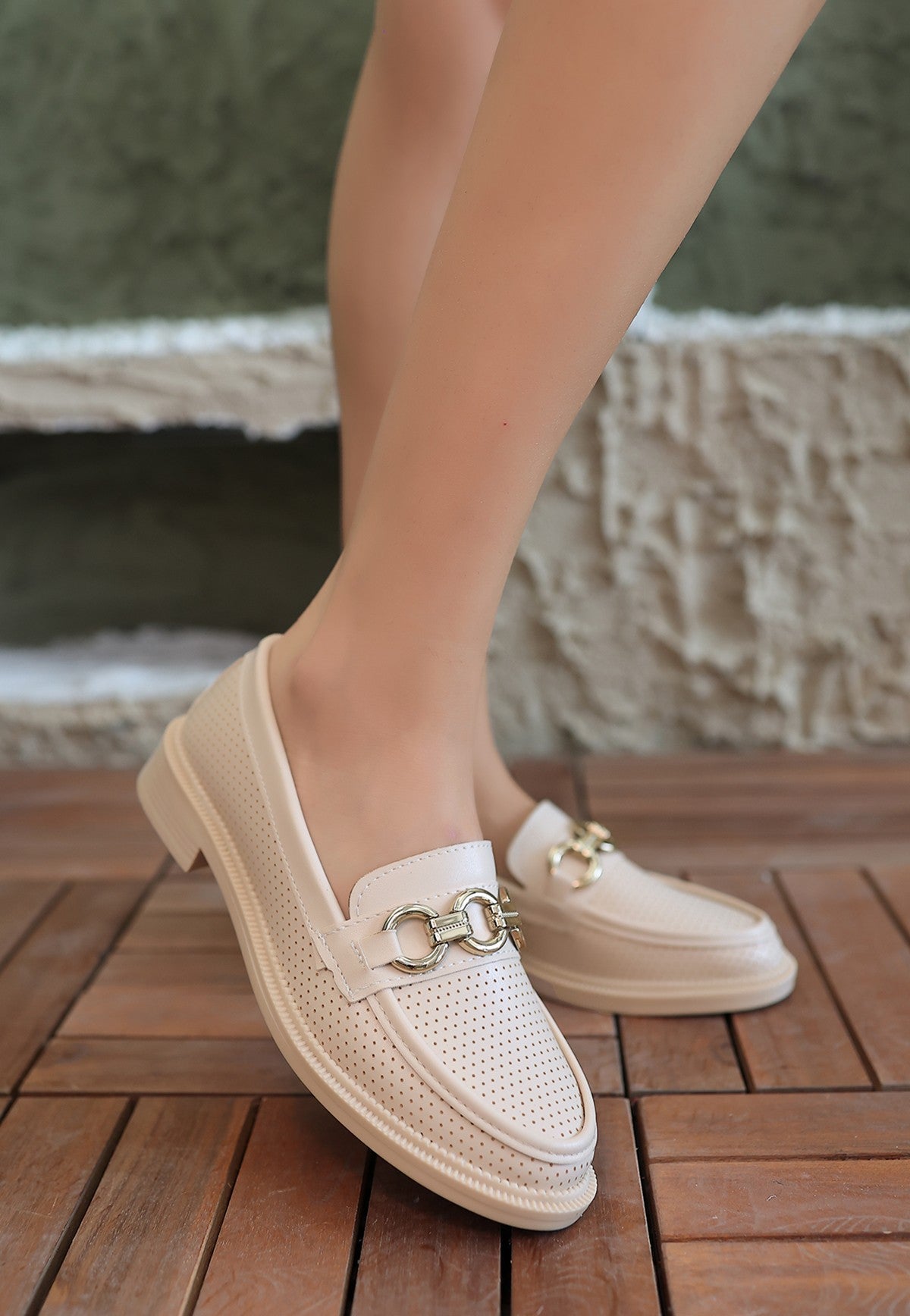 Women's Beige Skin Ballerina Shoes - STREETMODE™