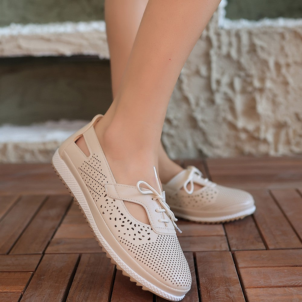 Women's Beige Skin Ballerina Shoes - STREETMODE™