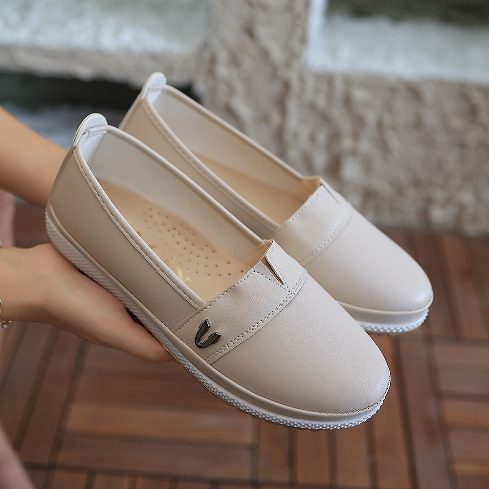 Women's Beige Skin Ballerina Shoes - STREETMODE™