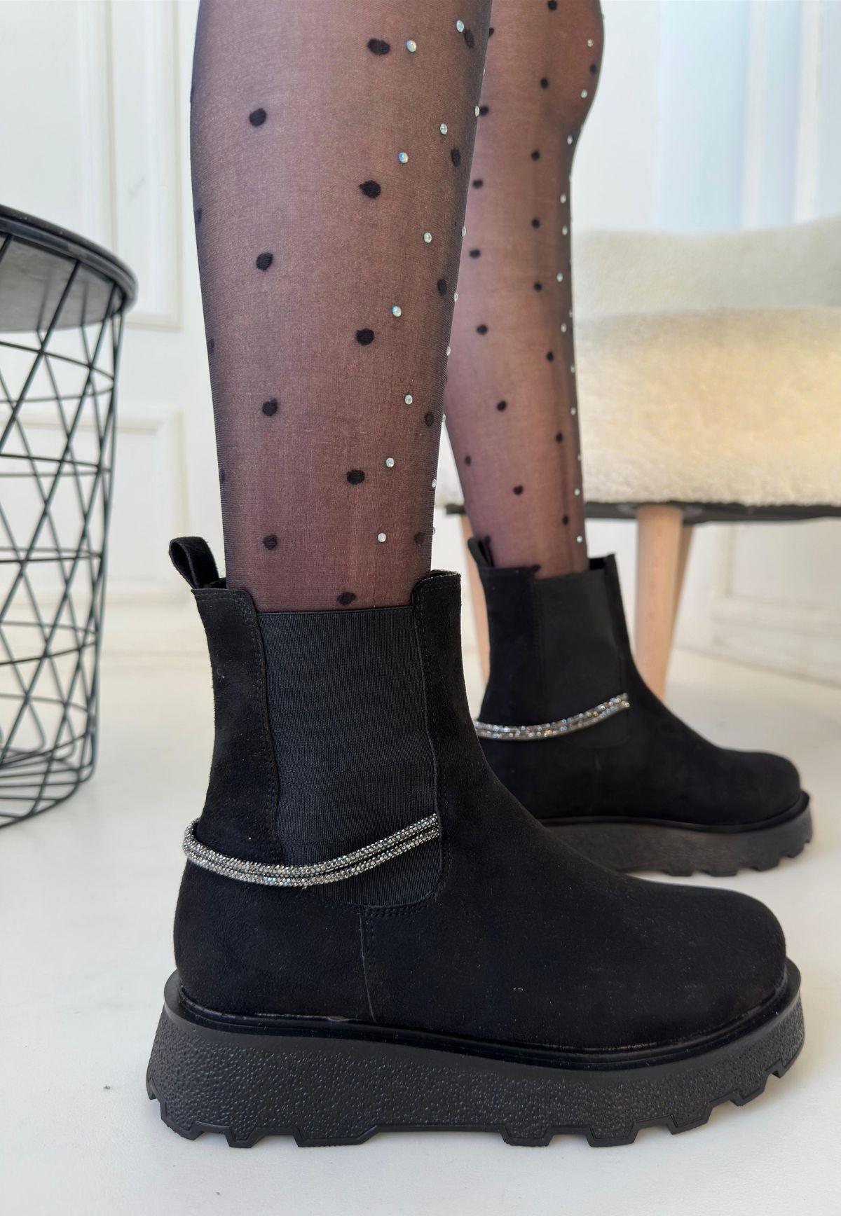 Women's Black Suede Boots - STREETMODE™