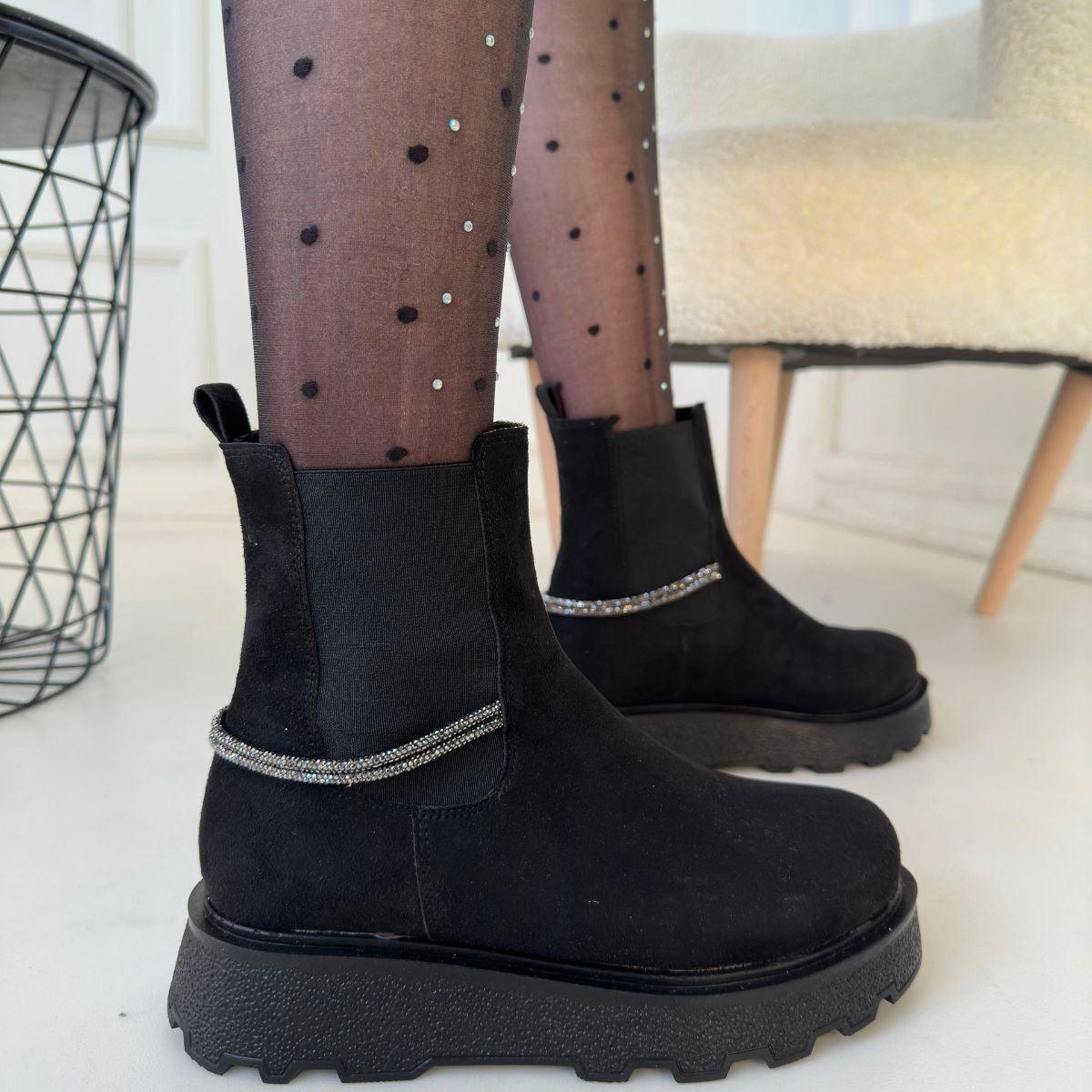 Women's Black Suede Boots - STREETMODE™