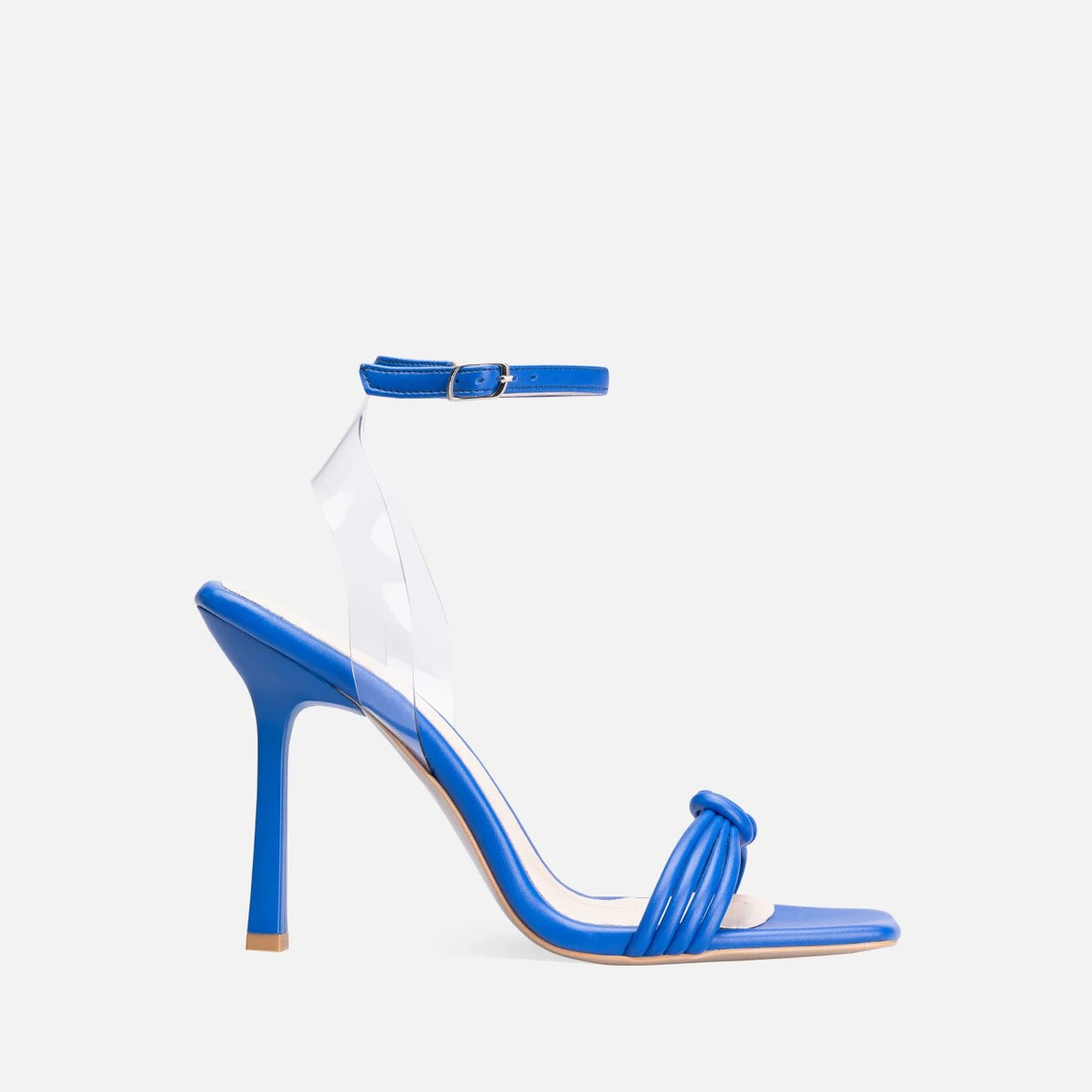 Women's Blue Leather High Heel Shoes - STREETMODE™