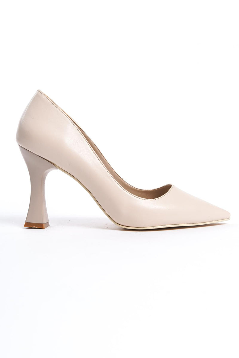 Women's Bodm Beige Skin Painted Heel Casual Shoes - STREETMODE™