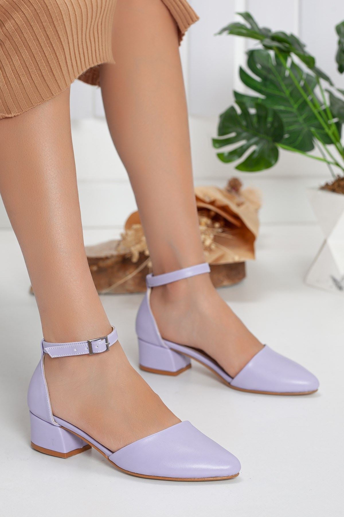Women's Dary Heels Lilac Skin Shoes - STREETMODE™