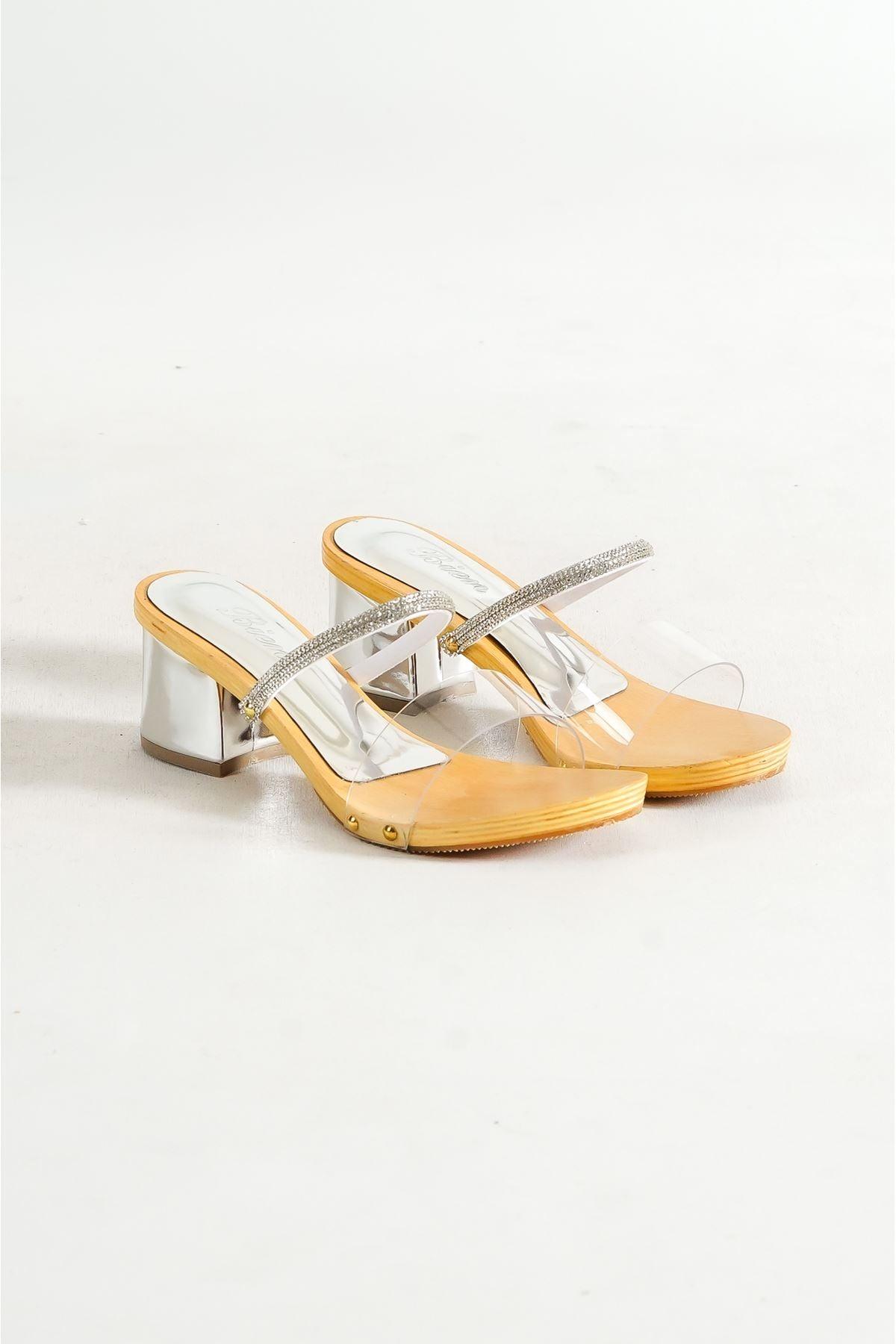 Women's Elena silver slippers - STREETMODE™