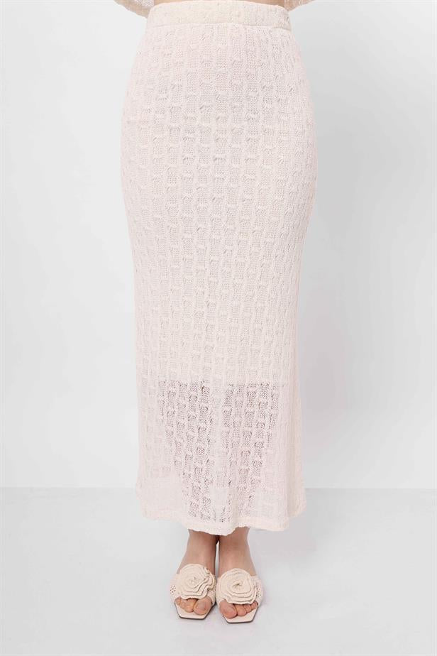 Women's Fishnet Skirt White - STREETMODE™