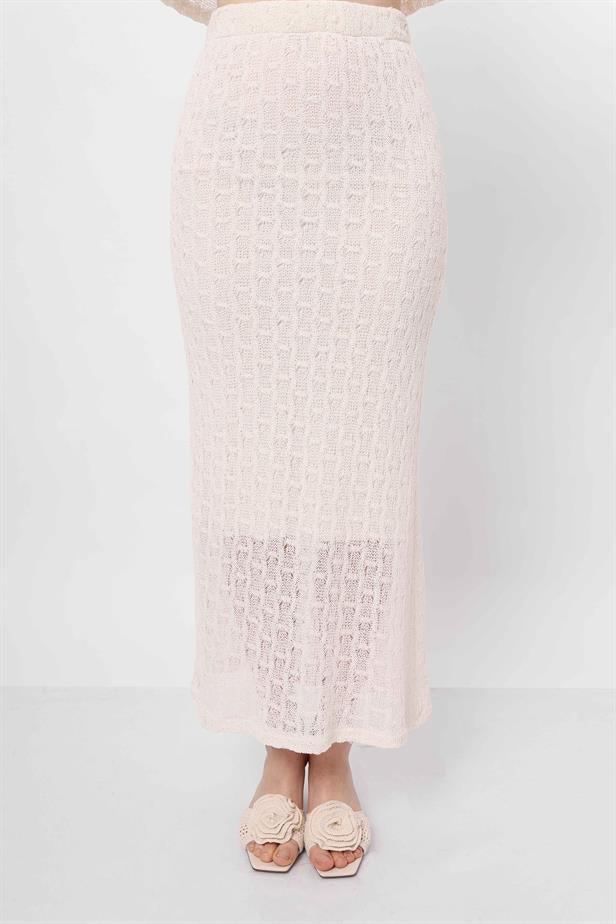 Women's Fishnet Skirt White - STREETMODE™