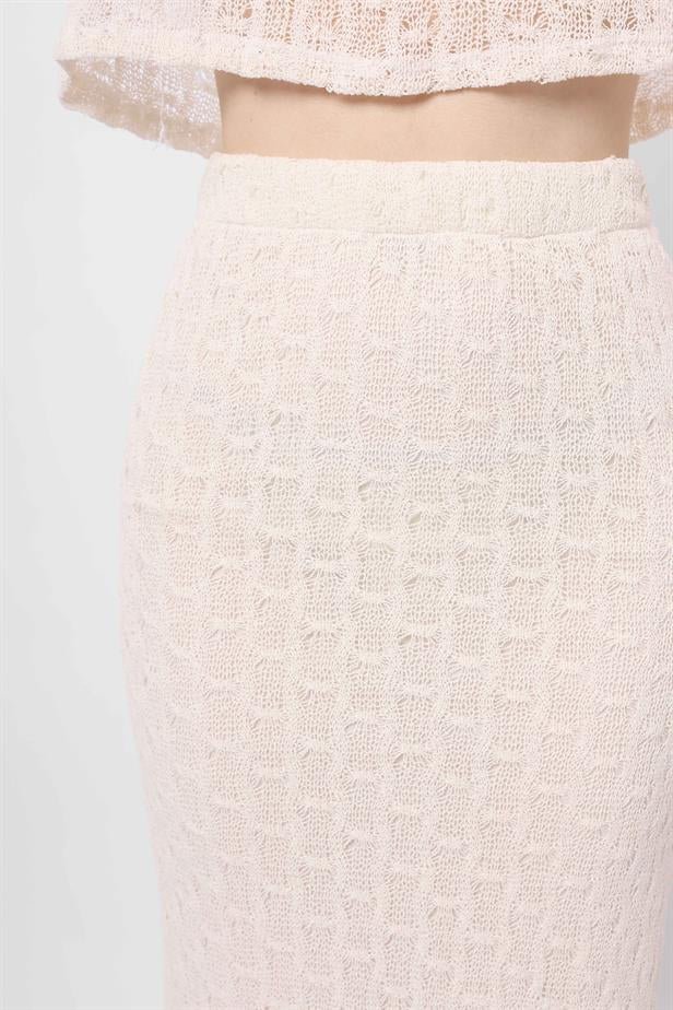 Women's Fishnet Skirt White - STREETMODE™