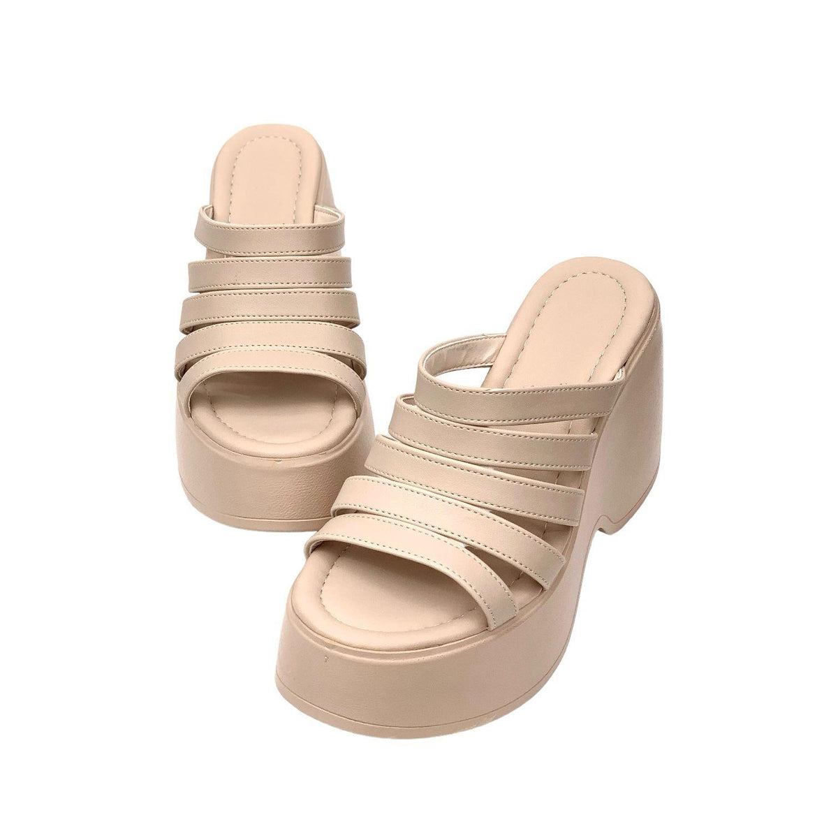 Women's Gehm Nut Strappy High Heel Platform Sandals 10 Cm DLG11 - STREETMODE™