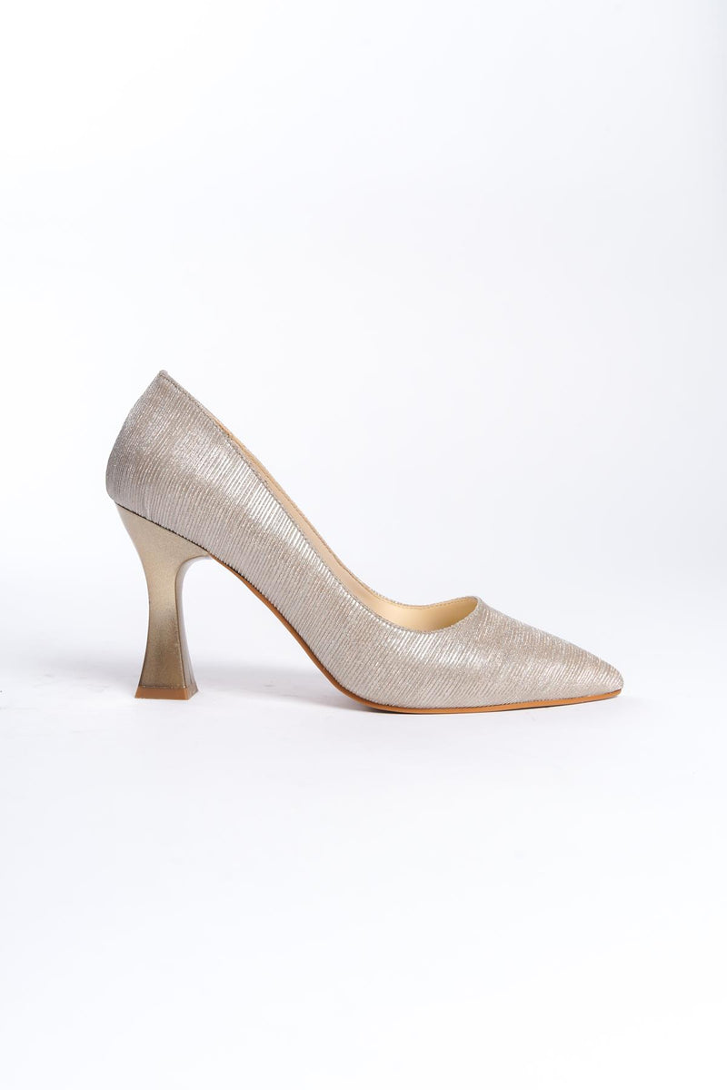 Women's Gold Skin Painted Heel Casual Shoes - STREETMODE™