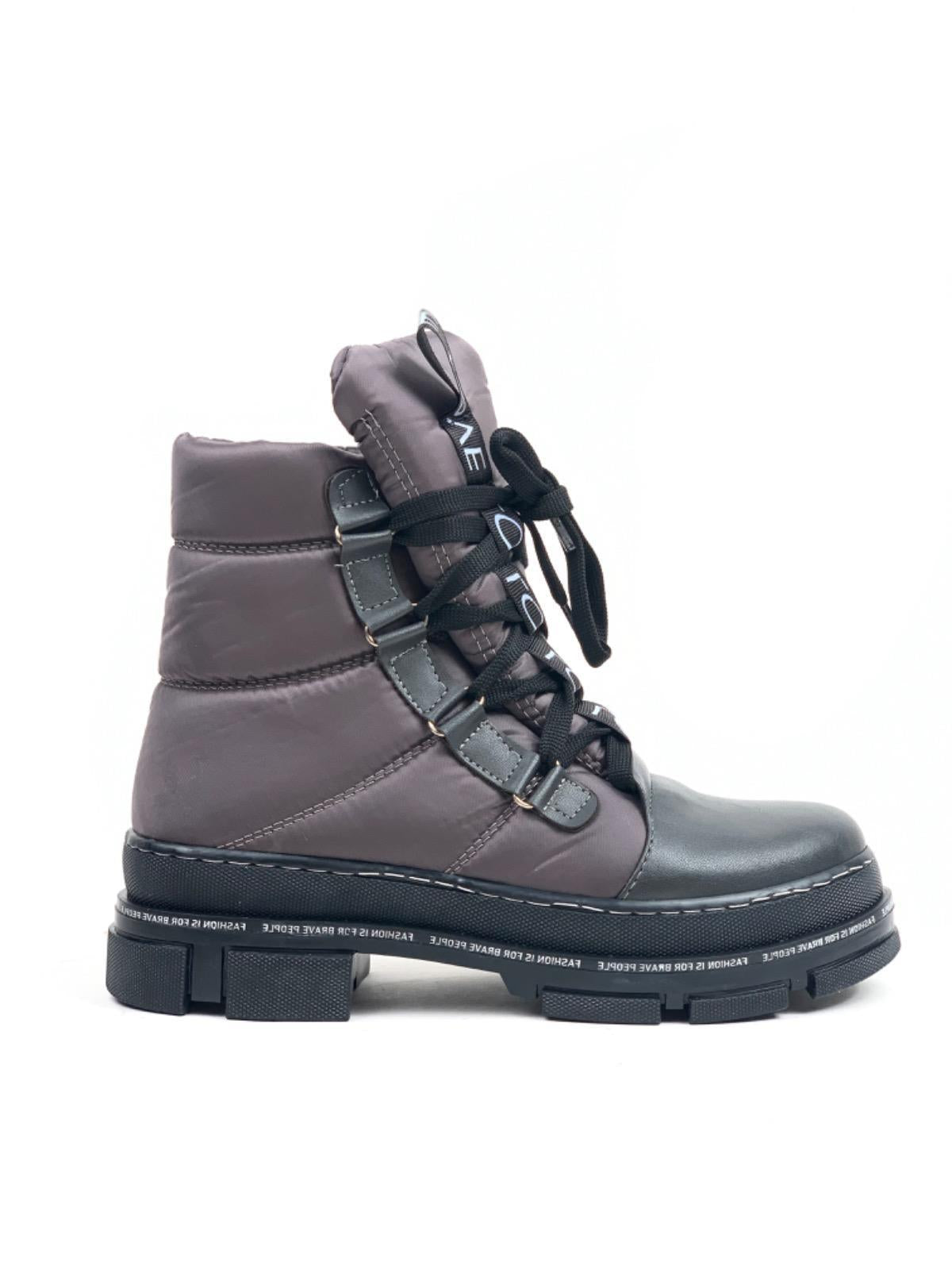 Women's Grey Thermoprat Parachute Fabric Snow Boots - STREETMODE™