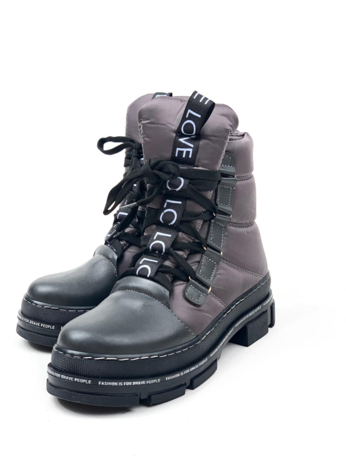 Women's Grey Thermoprat Parachute Fabric Snow Boots - STREETMODE™