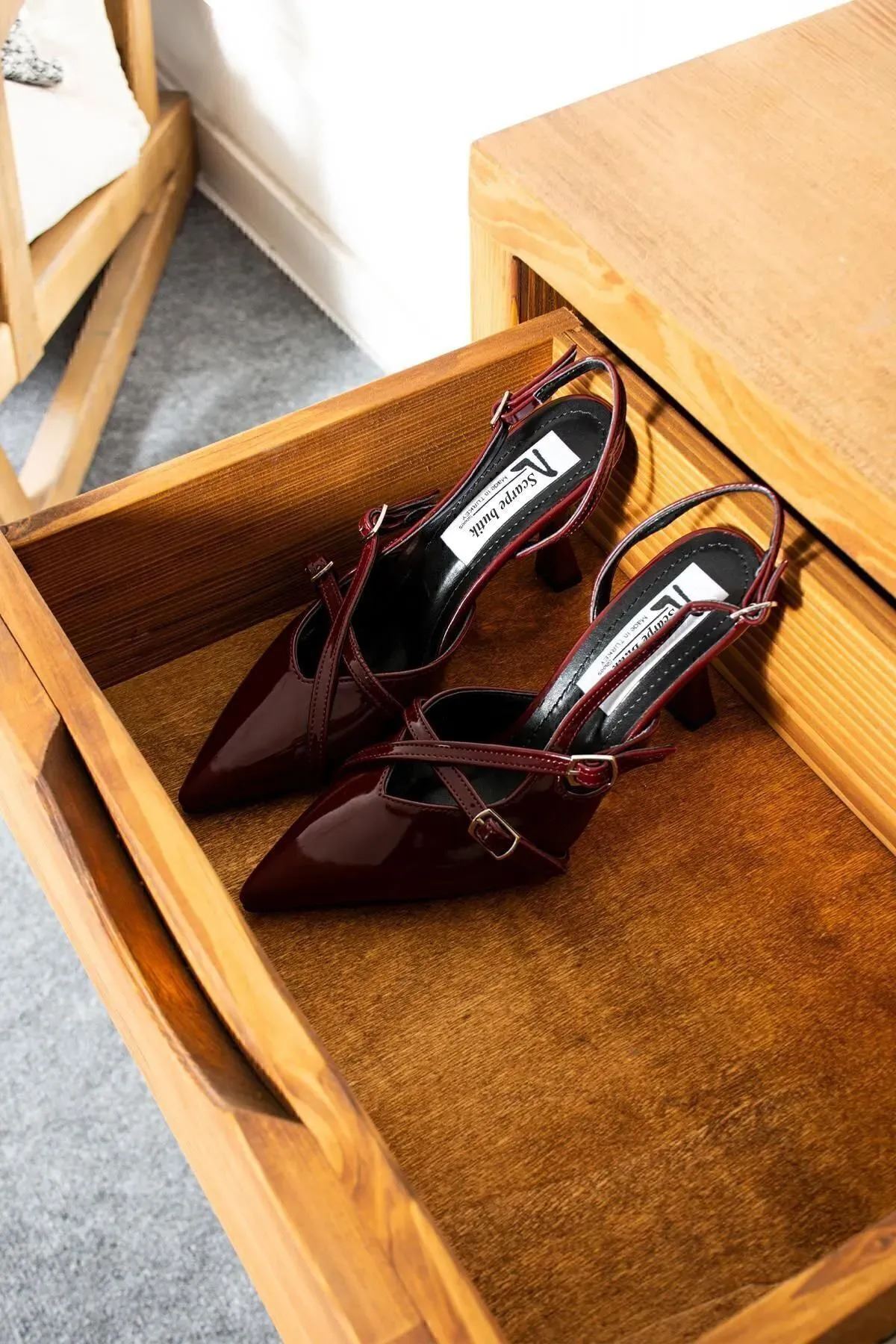 Women's High Heels Red Burgundy Shoes - STREETMODE™