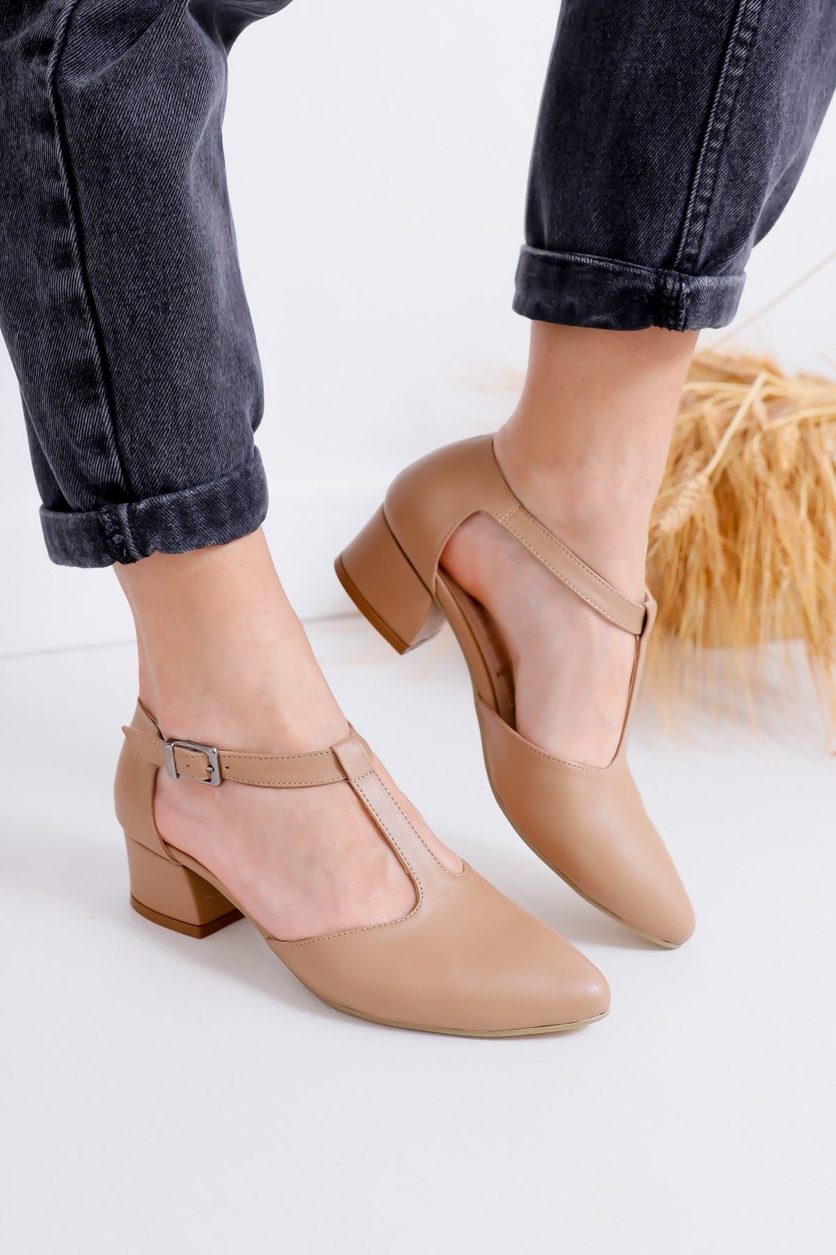 Women's Jane Heels Mink Skin Shoes - STREETMODE™