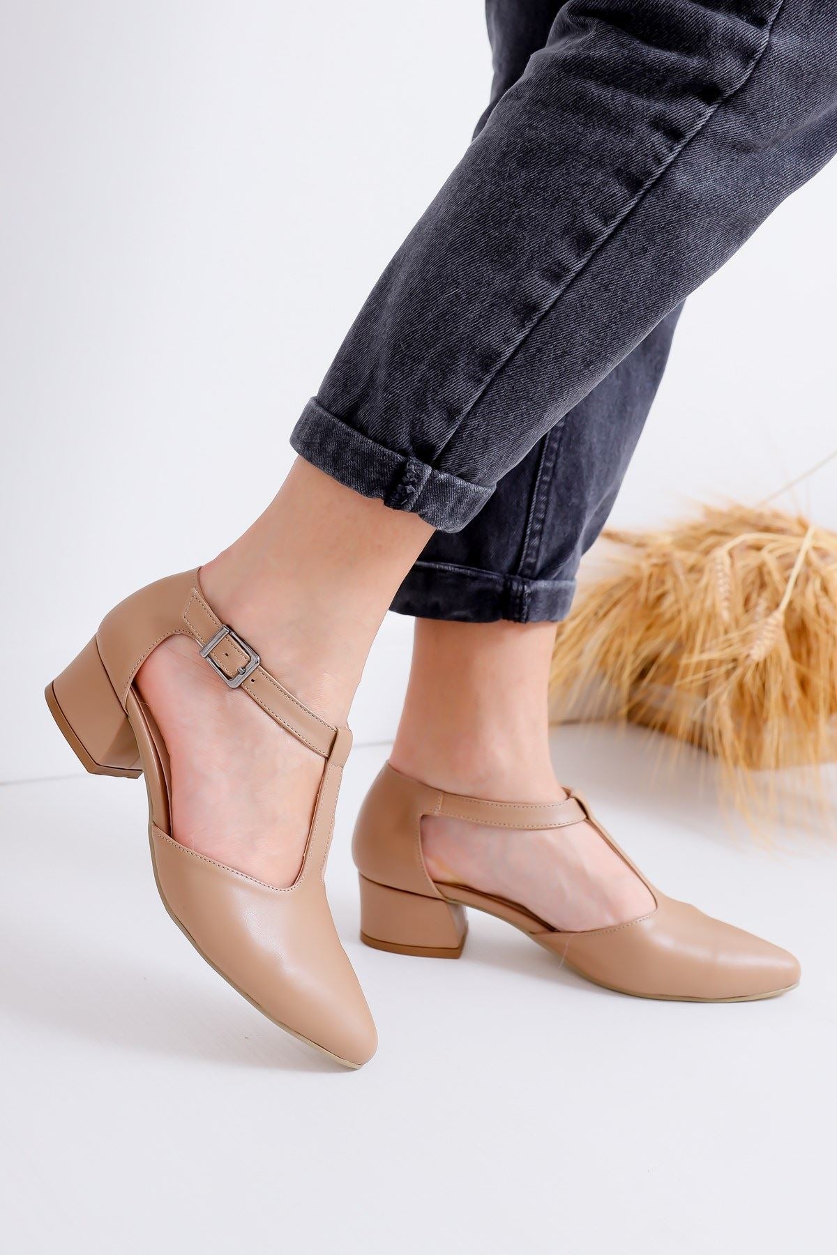 Women's Jane Heels Mink Skin Shoes - STREETMODE™