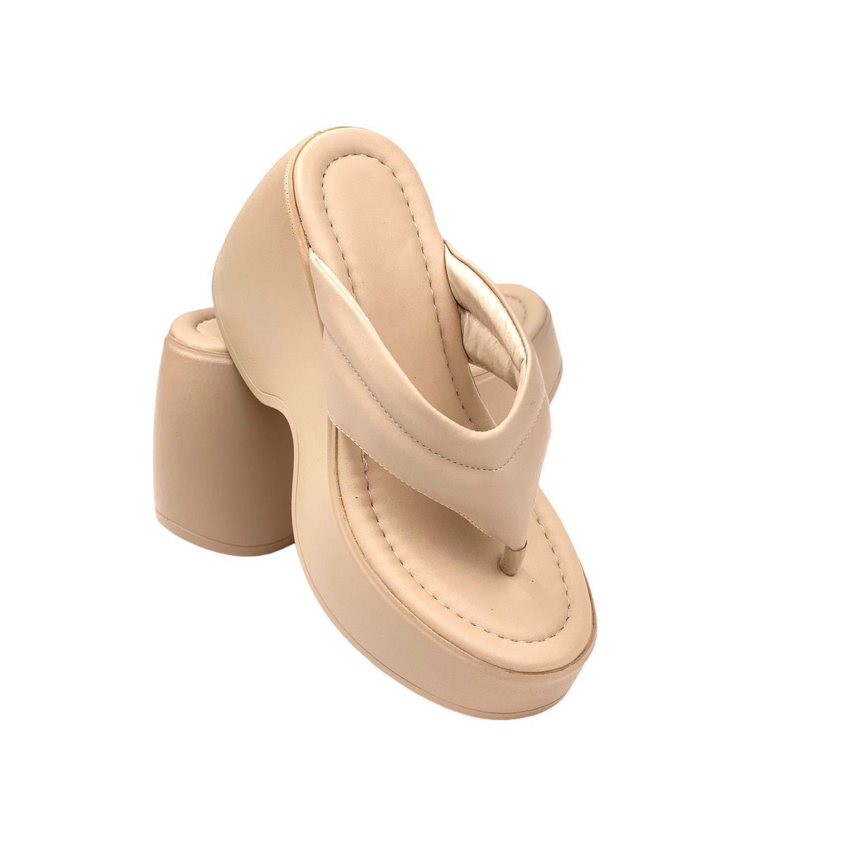 Women's Jerm Nut Flip Flops High Platform Slippers 10 Cm - STREETMODE™