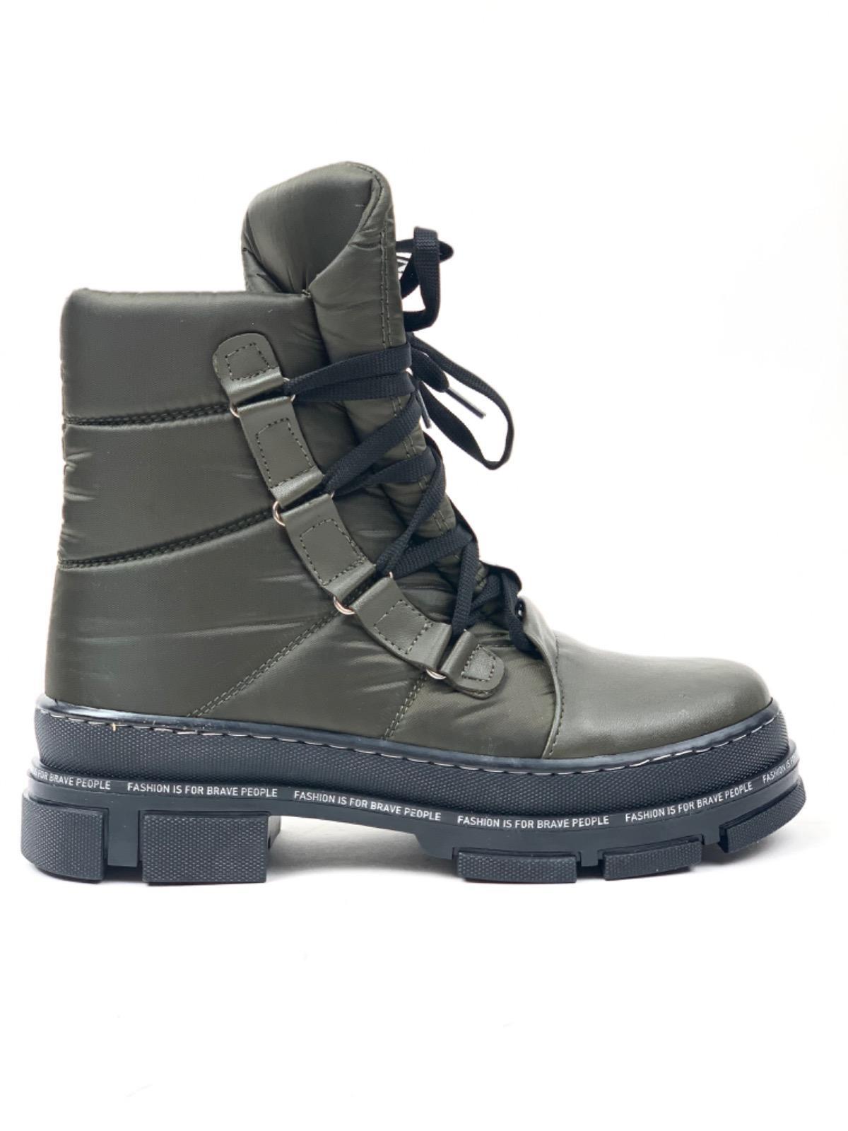 Women's Khaki Thermoprat Parachute Fabric Snow Boots - STREETMODE™