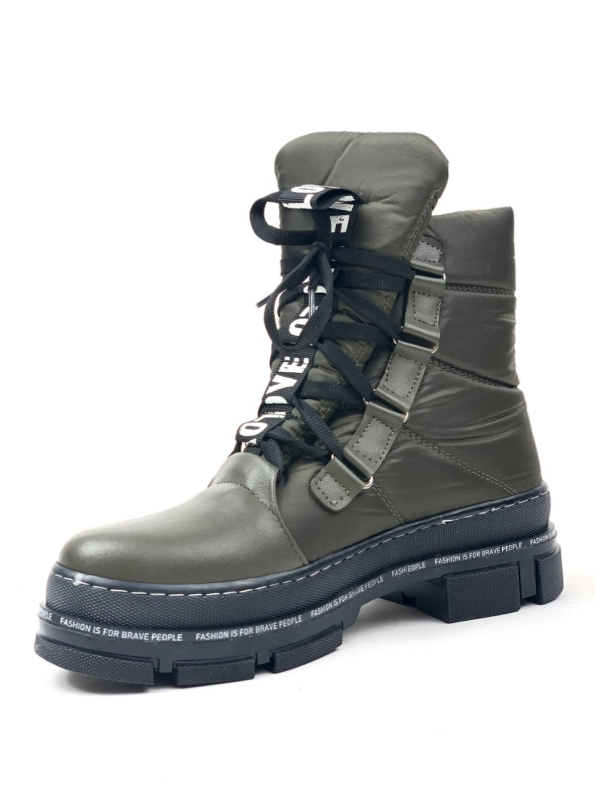 Women's Khaki Thermoprat Parachute Fabric Snow Boots - STREETMODE™