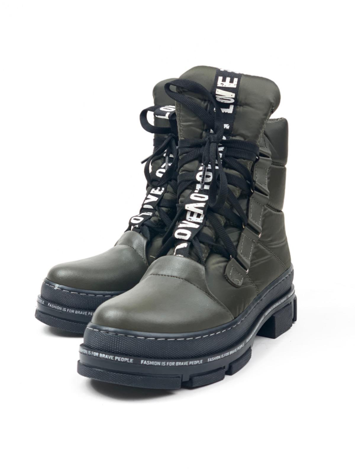 Women's Khaki Thermoprat Parachute Fabric Snow Boots - STREETMODE™