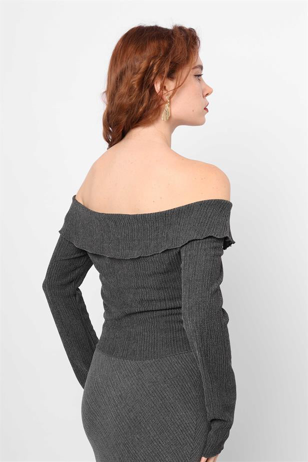 Women's Knitted Blouse Black - STREETMODE™