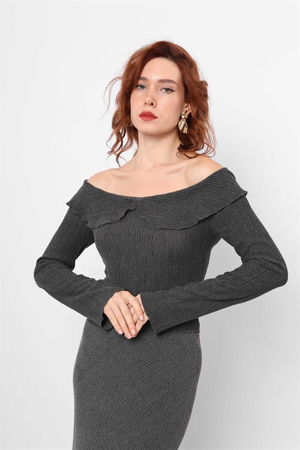 Women's Knitted Blouse Black - STREETMODE™