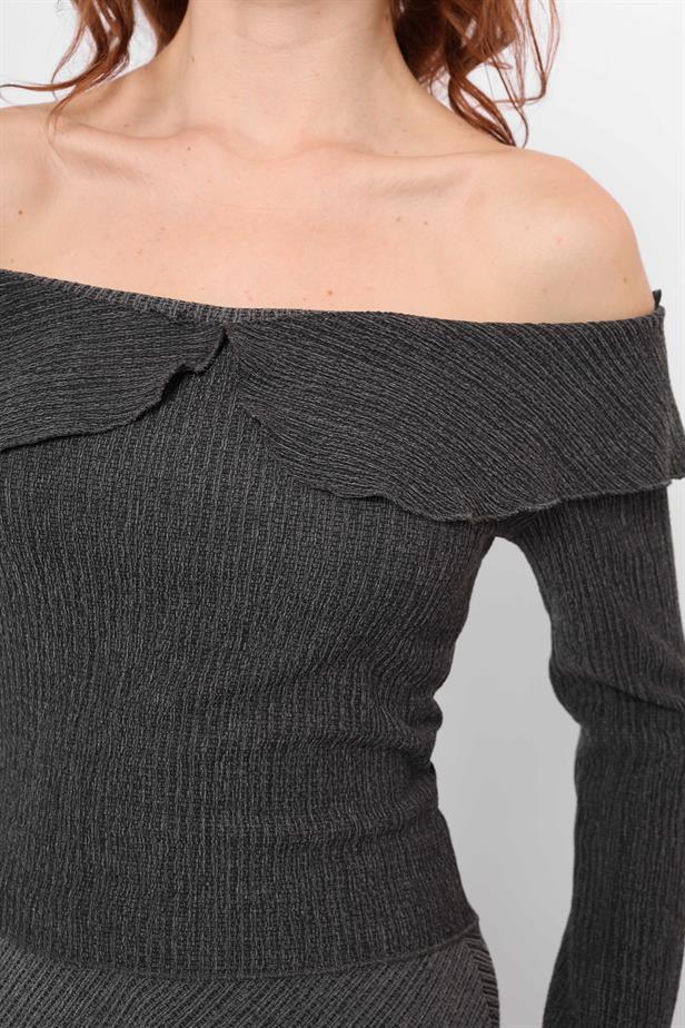 Women's Knitted Blouse Black - STREETMODE™