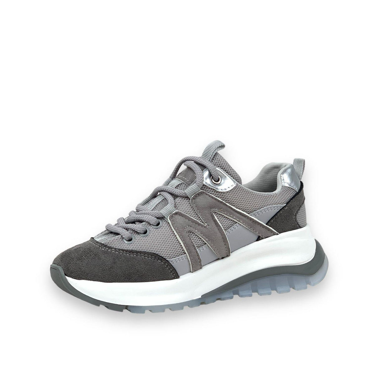 Women's Mafy Gray Comfort Sole Daily Walking Sneaker 4 Cm - STREETMODE™