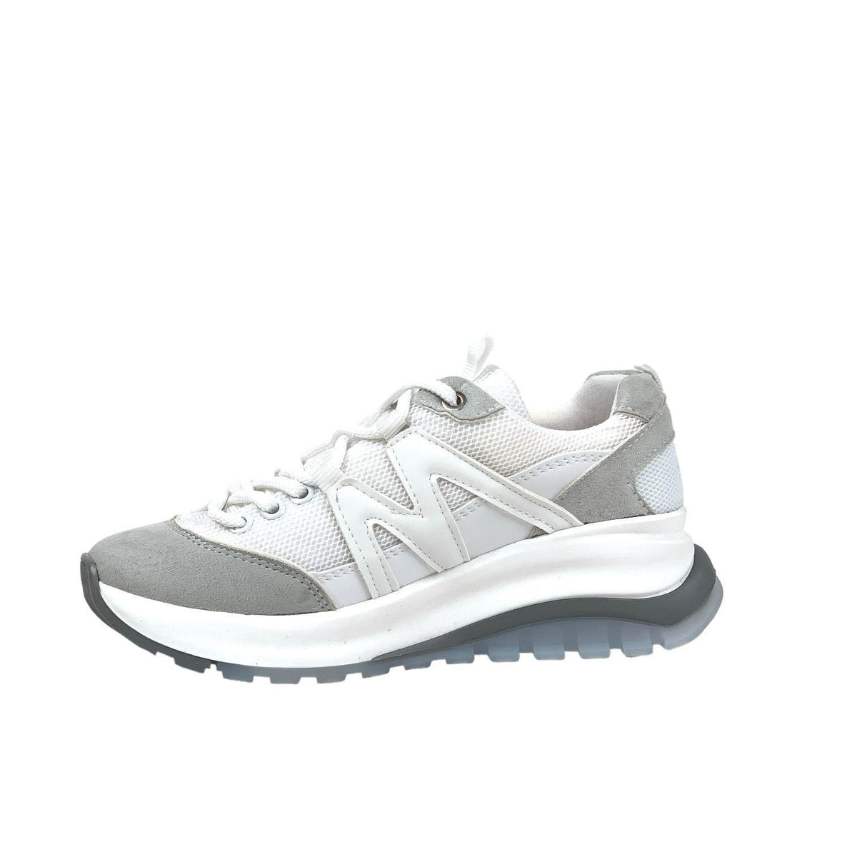 Women's Mafy White Comfort Sole Daily Walking Sneaker 4 Cm - STREETMODE™