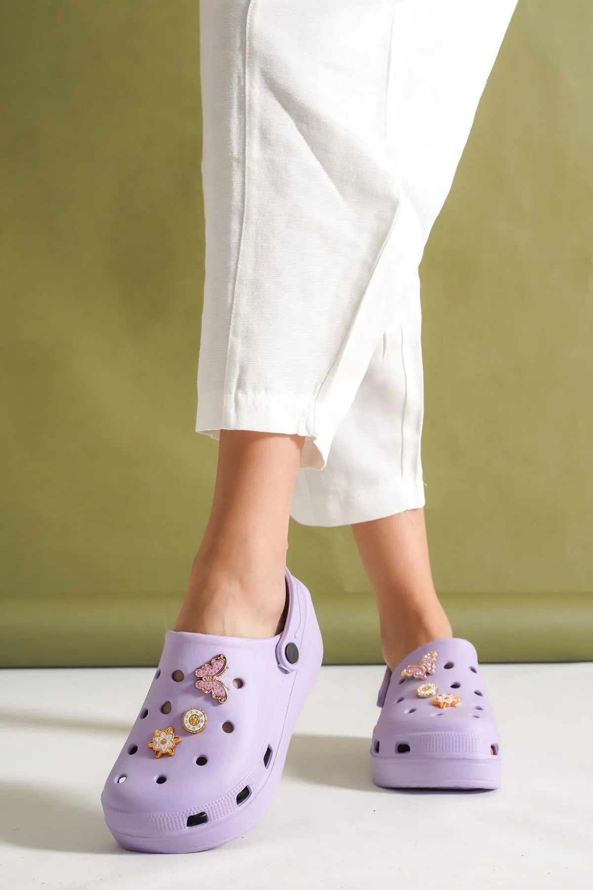 Women's Mima Lilac Wedge Heel Slippers - STREETMODE™