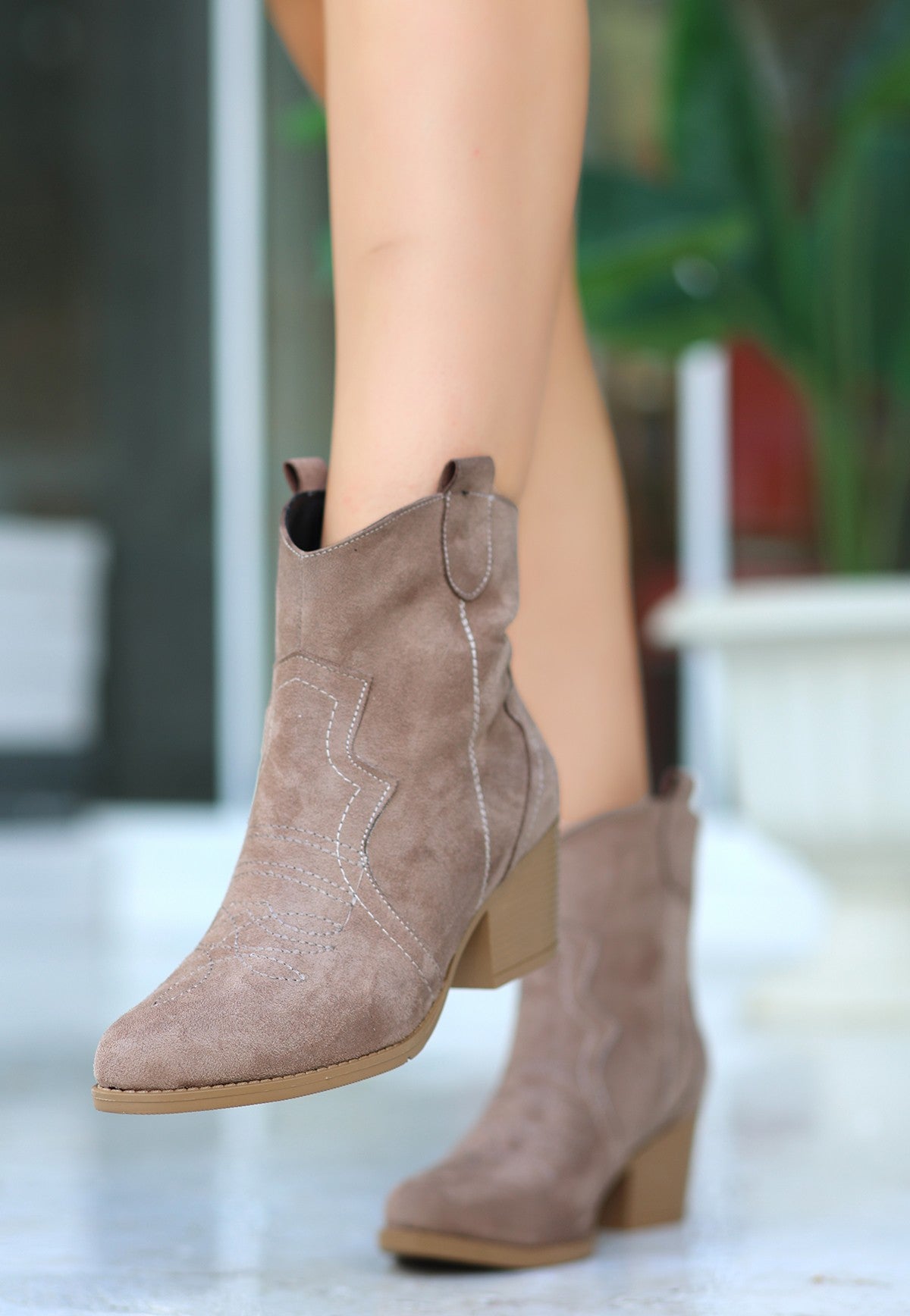 Women's Mink Suede Heeled Boots - STREETMODE™