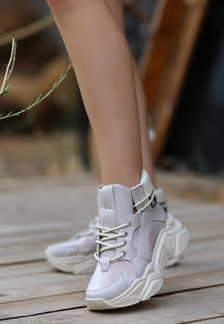 Women's Nolli Skin Laced Sneakers Boots - STREETMODE™