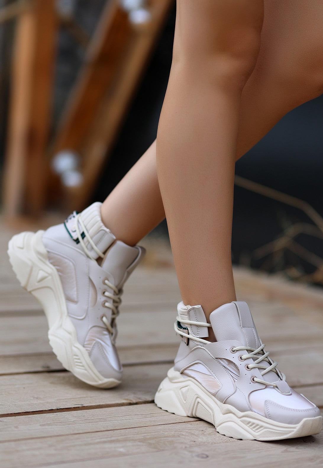 Women's Nolli Skin Laced Sneakers Boots - STREETMODE™