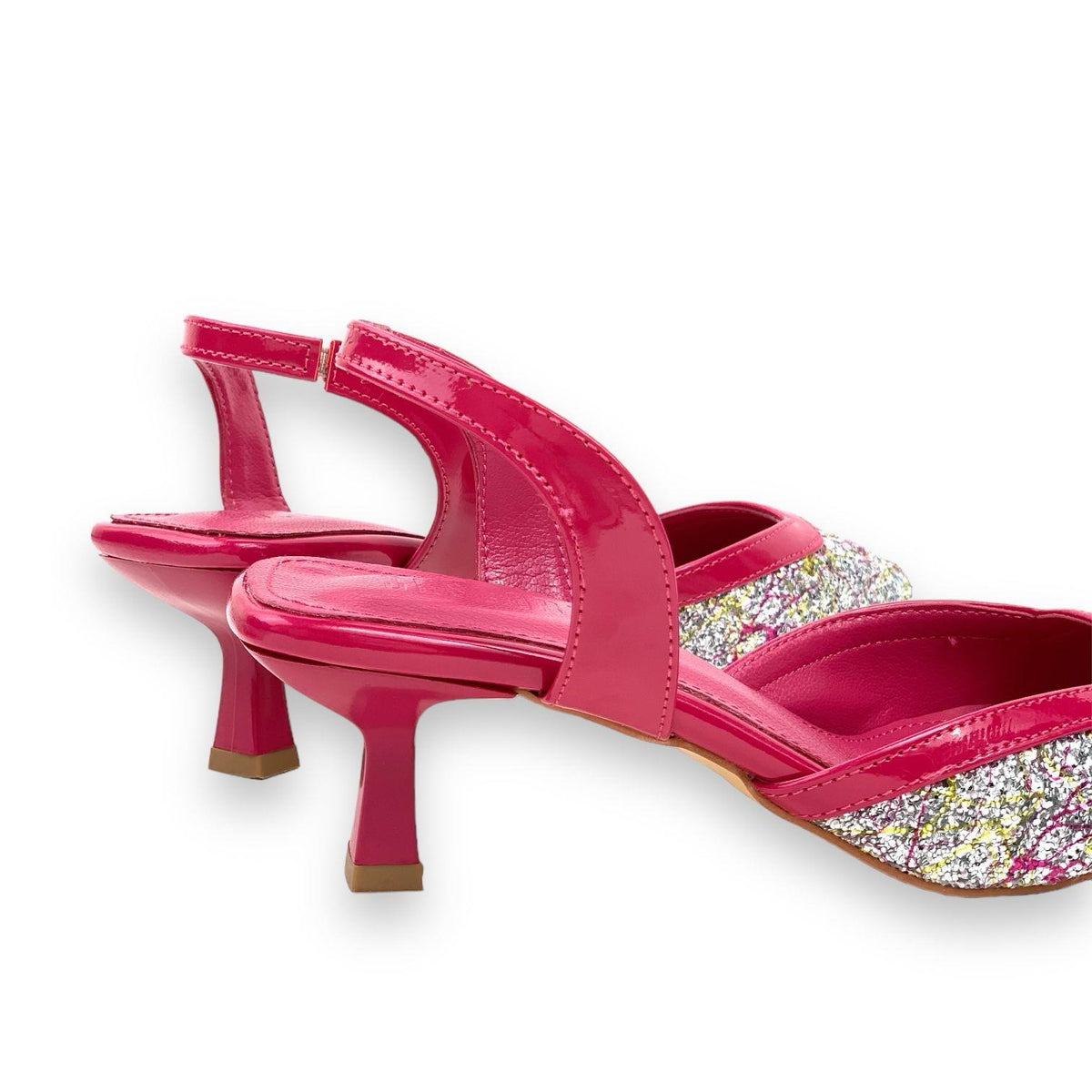 Women's Orhe Fuchsia Almond Heel Stone Detailed Shoes 5 CM - STREETMODE™