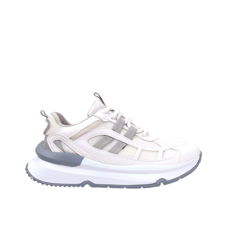 Women's Osda White Gray Casual Sports Shoes Sneaker 4 cm - STREETMODE™