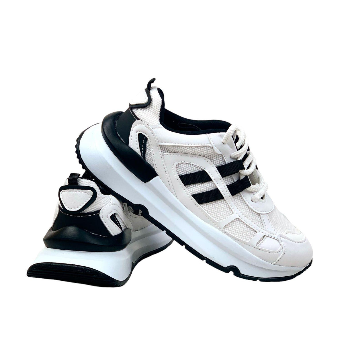 Women's Osdan BlackWhite Casual Sports Shoes Sneaker 4 cm - STREETMODE™