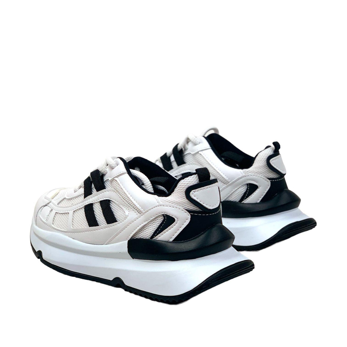 Women's Osdan BlackWhite Casual Sports Shoes Sneaker 4 cm - STREETMODE™
