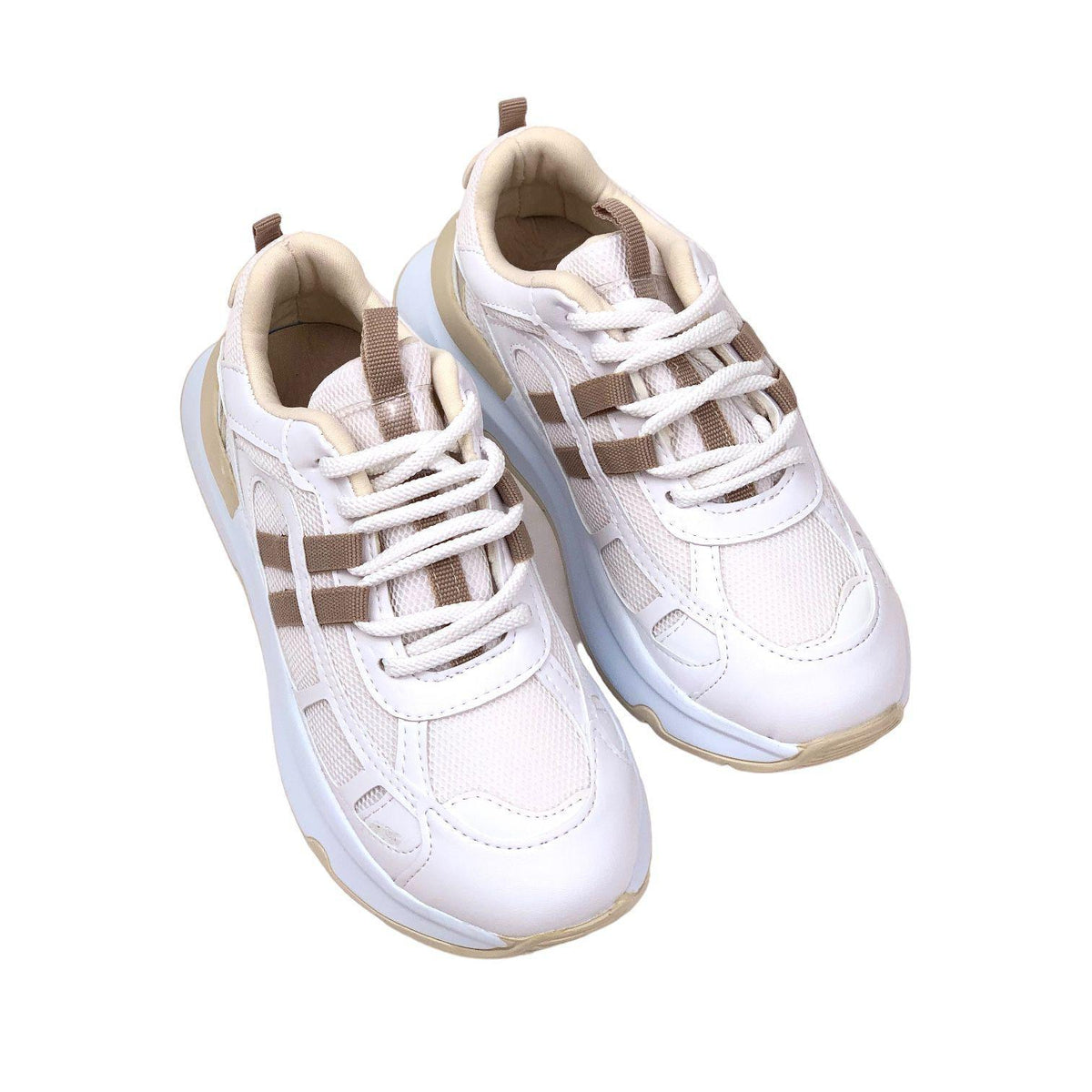 Women's Osdan White Mink Daily Sports Shoes Sneaker 4 cm - STREETMODE™