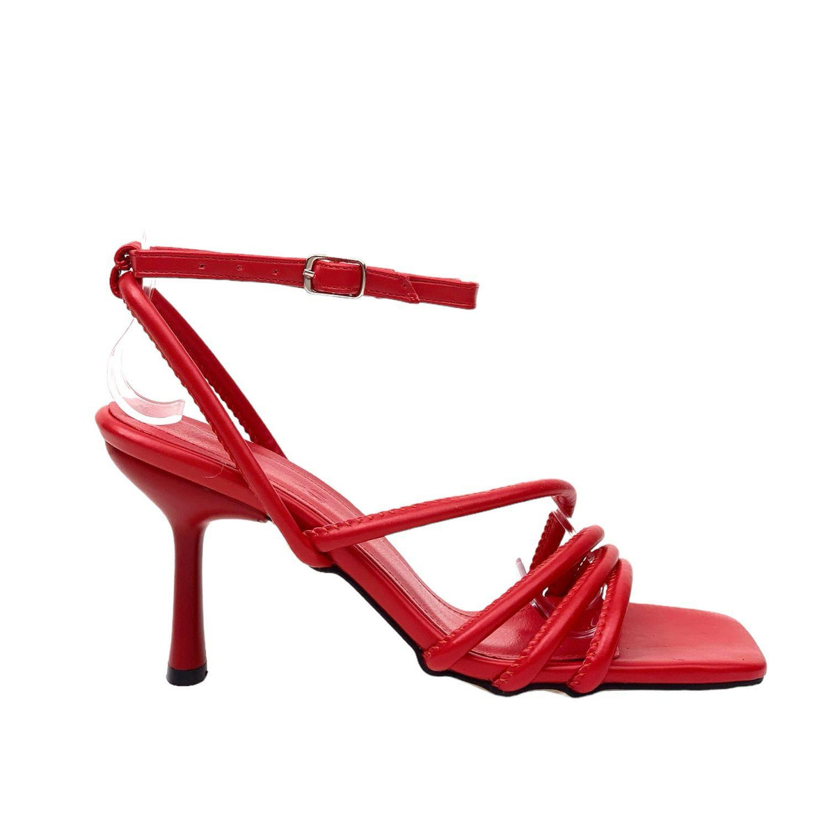 Women's Pakj Red Ankle Strap Sandals 7.5 Cm - STREETMODE™