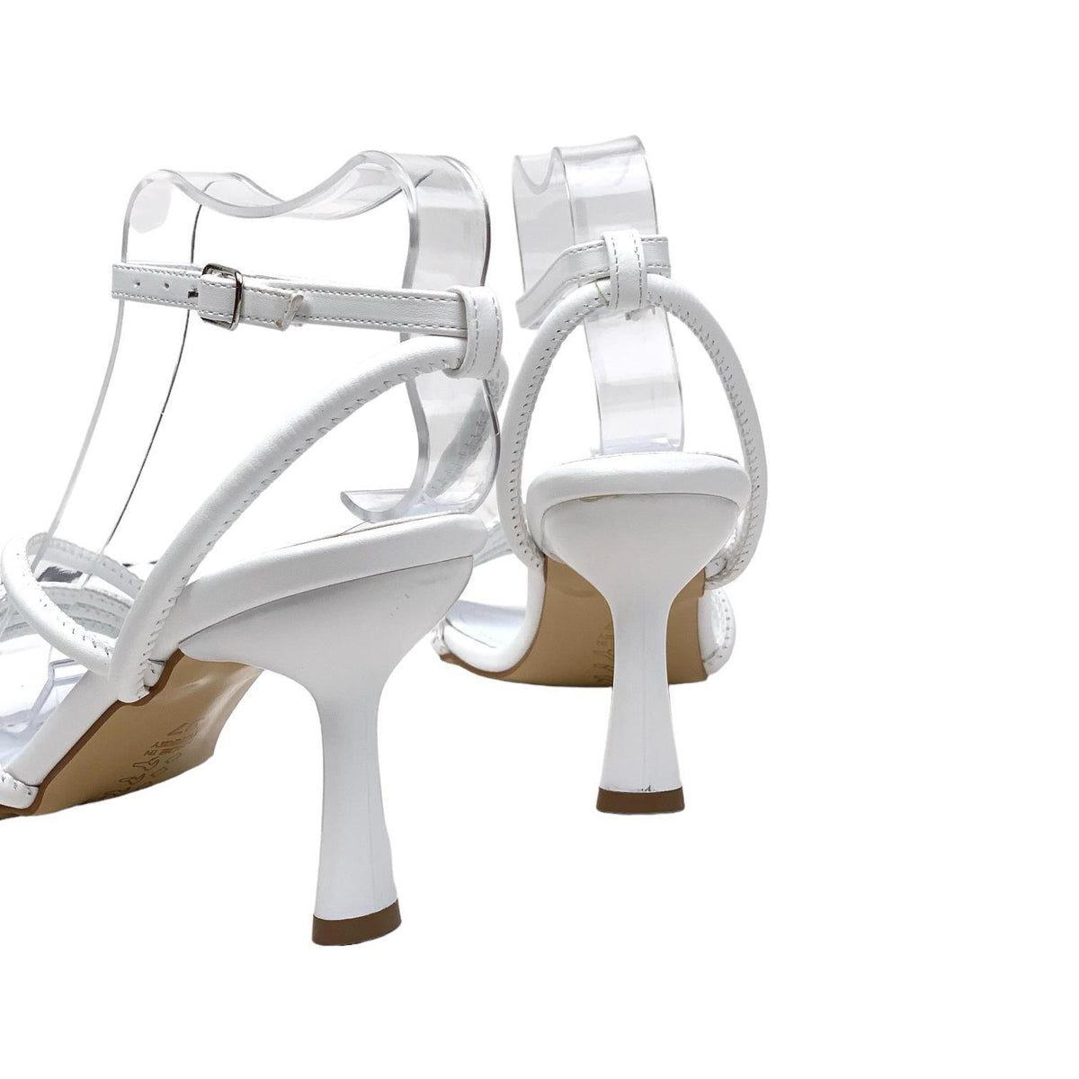 Women's Pakj White Ankle Strap Sandals 7.5 Cm - STREETMODE™