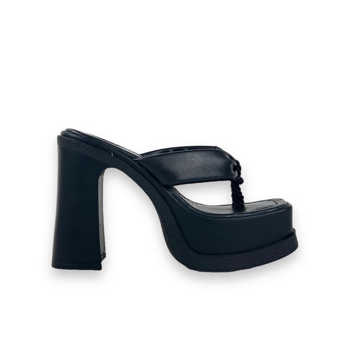 Women's Salda Black Flip Flop Platform Slippers 15 Cm - STREETMODE™