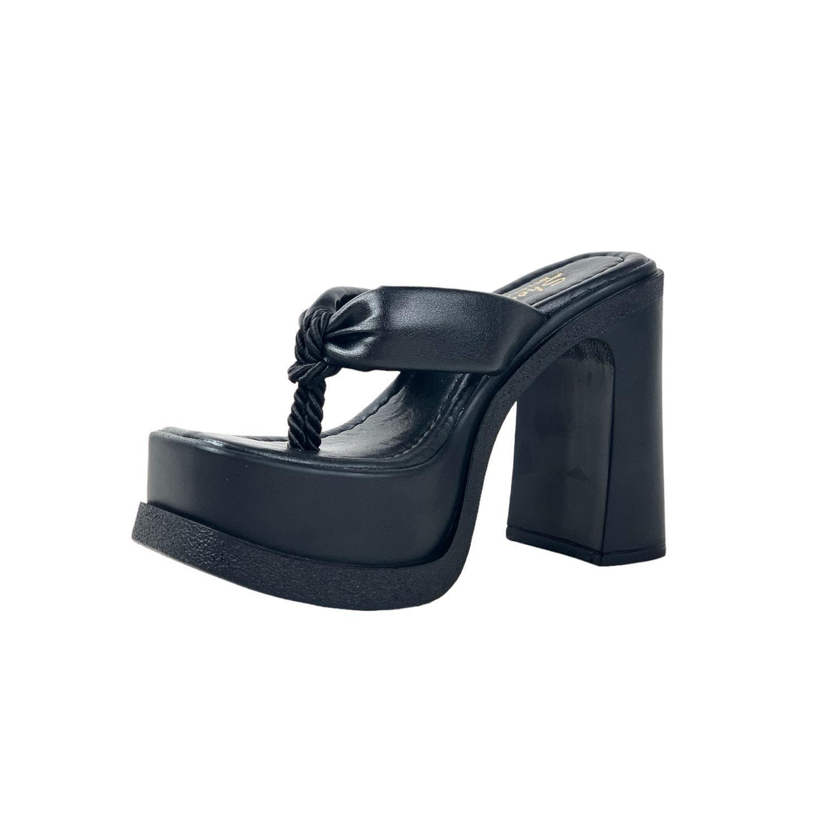Women's Salda Black Flip Flop Platform Slippers 15 Cm - STREETMODE™