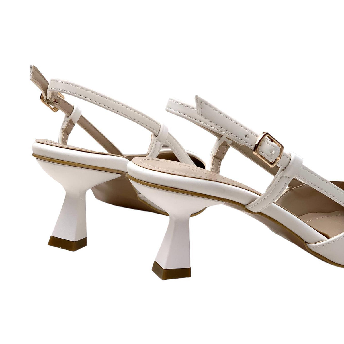 Women's Sedj Skin Silk Material Open Back Almond Heel Shoes 5.5 Cm - STREETMODE™