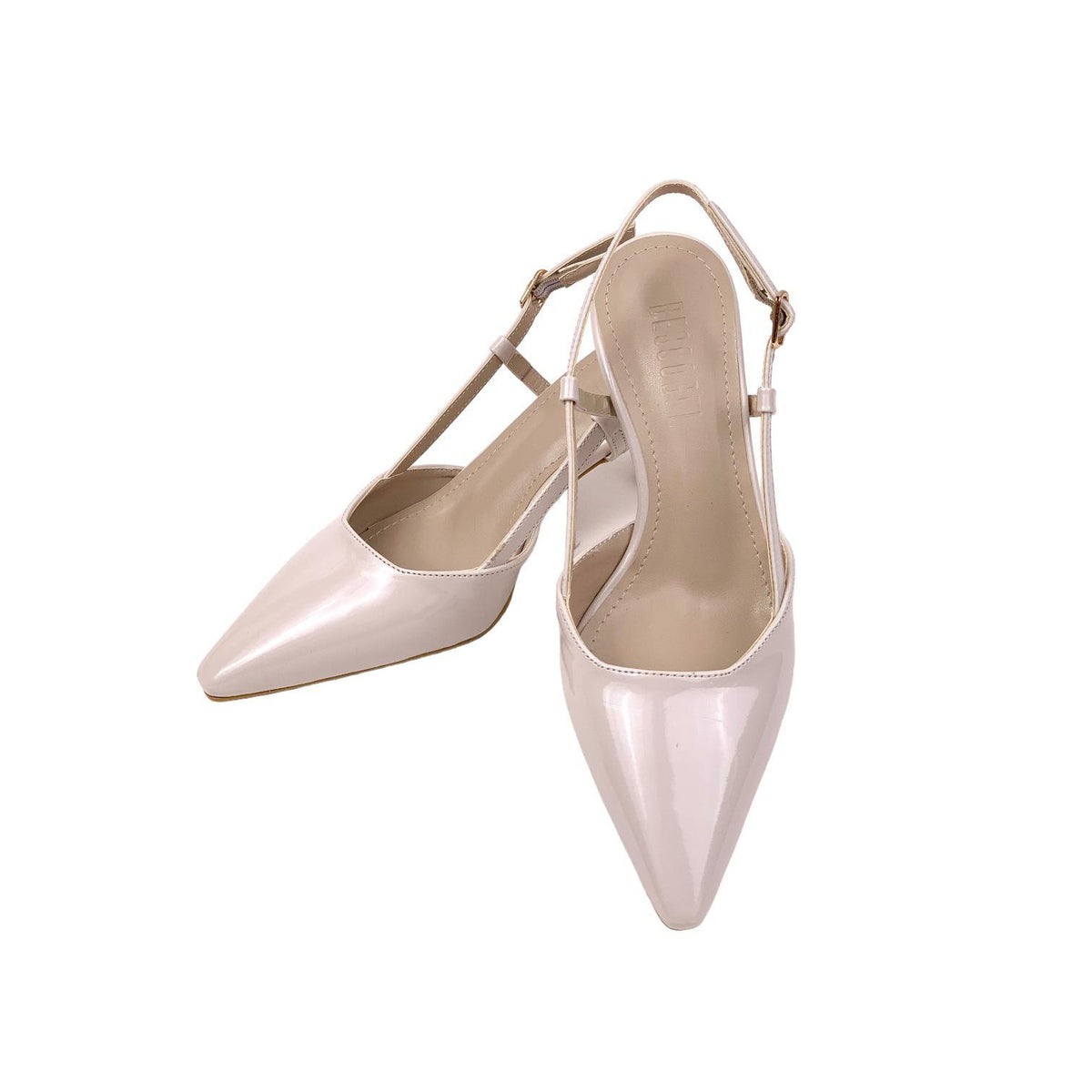 Women's Sedja Skin Patent Leather Material Open Back Almond Heel Shoes 5.5 Cm - STREETMODE™