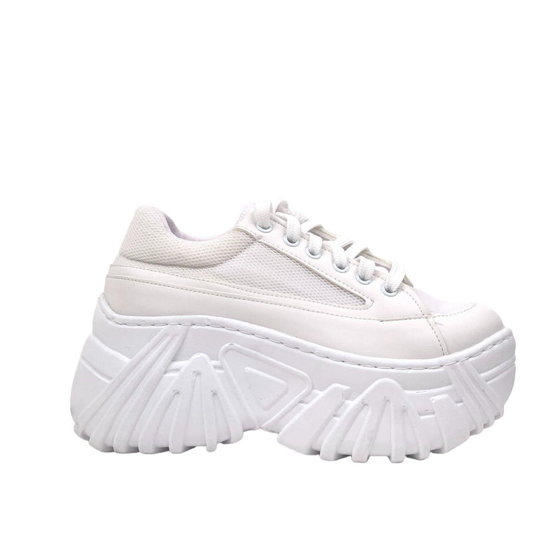 Women's shanny white high sole sneaker sports shoes - STREETMODE™