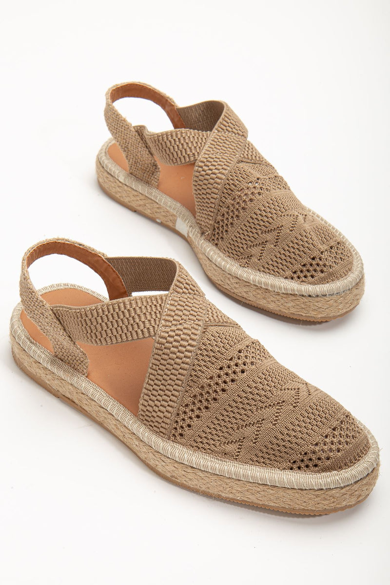 Women's Sirena Mink Knitwear Wicker Detailed Espadrille - STREETMODE™